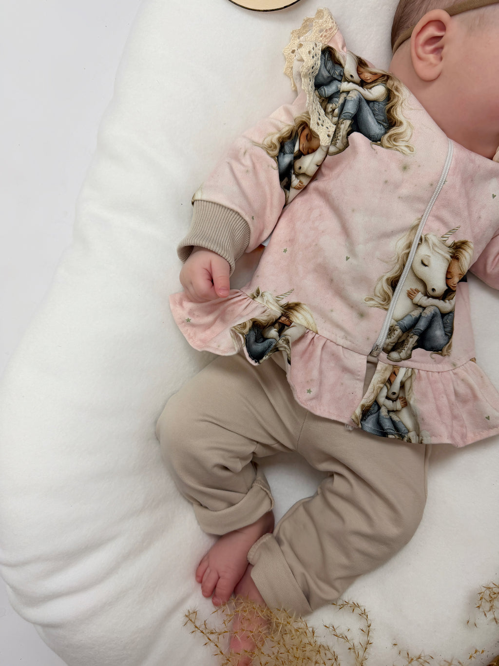 Komplet dziewczynka z jednorożcem