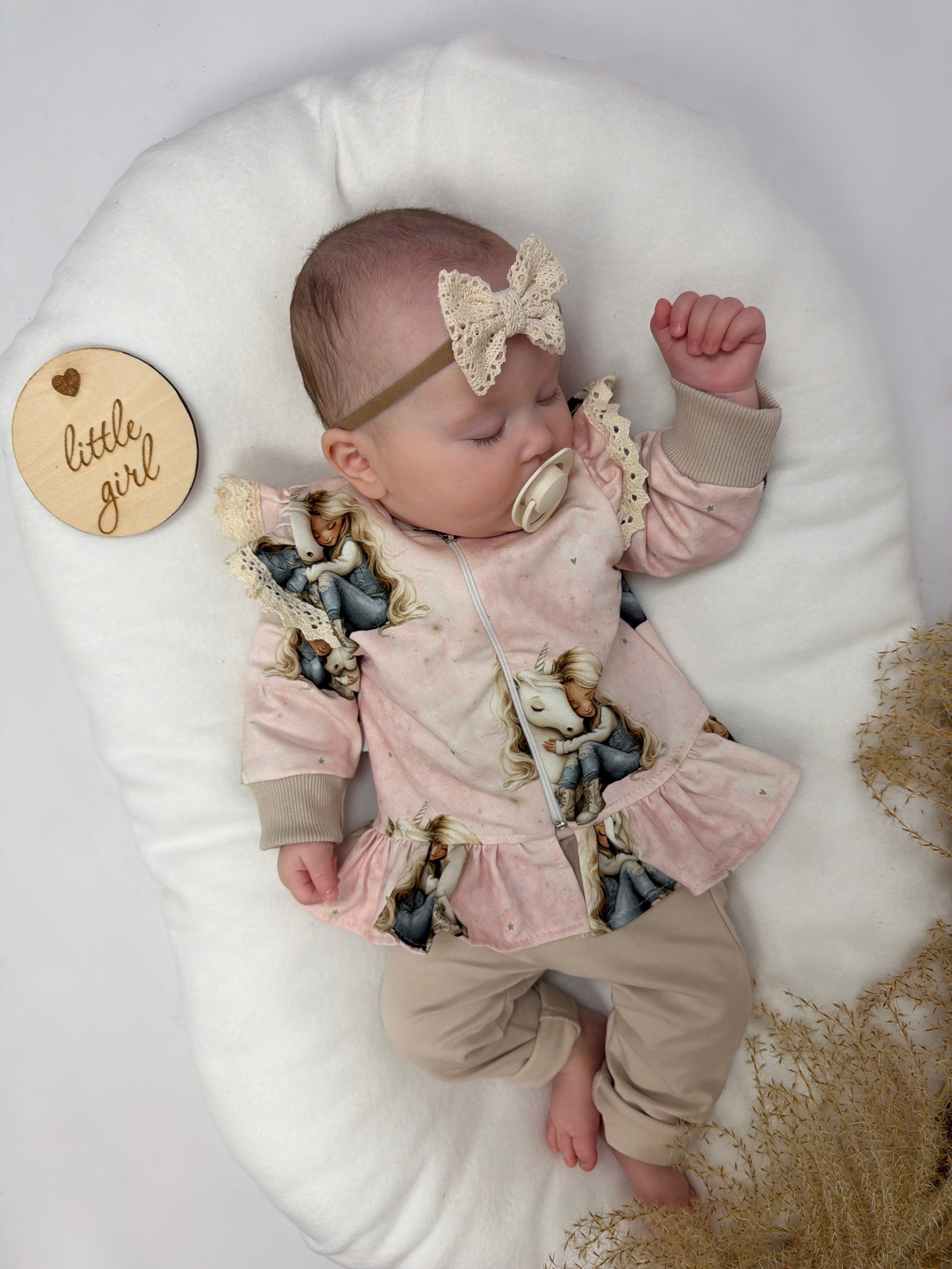 Komplet dziewczynka z jednorożcem