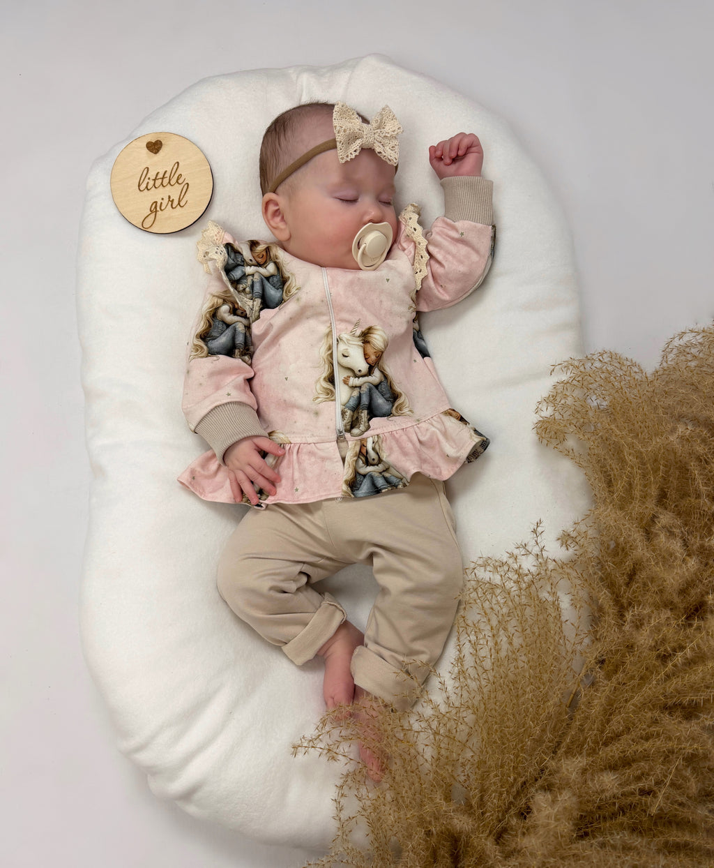 Komplet dziewczynka z jednorożcem